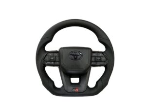 Toyota Land Cruiser 300 Black Leather Steering Wheel